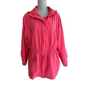 Women's Cherokee Pink Windbreaker Waterproof Jacket - 1X